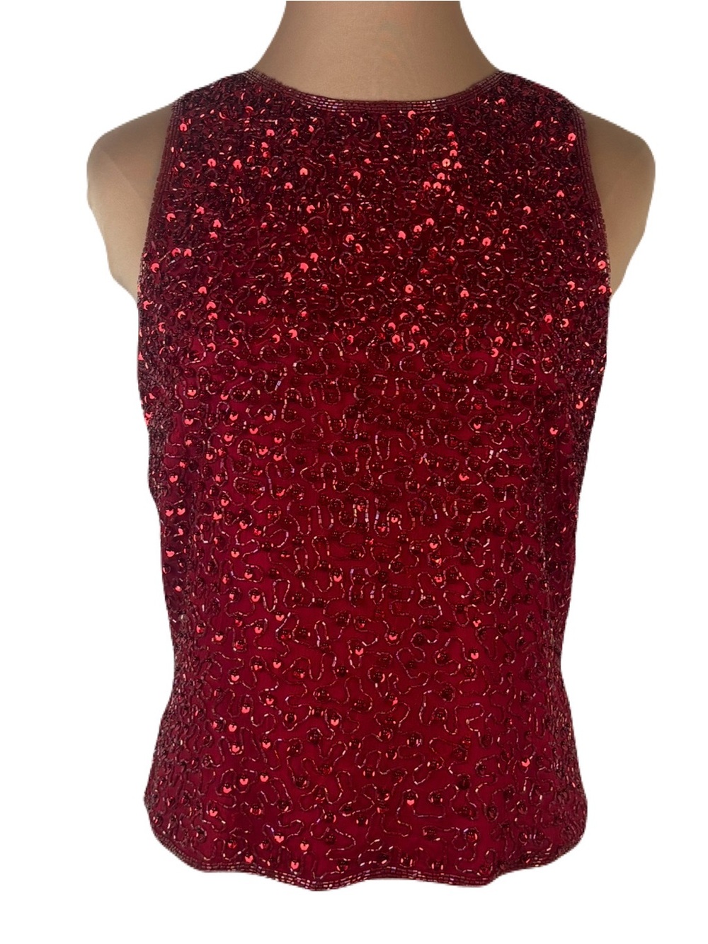 NWT Designer Laurence Kazar Paris-New York Silk Beaded Evening Top